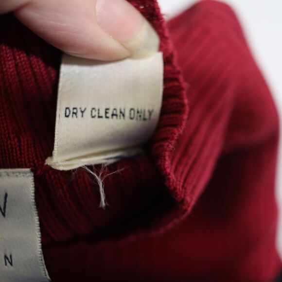 Preview Red & Black Stripe Knit Vintage Top w Shoulder Pads Wool Silk Medium - Picture 14 of 16